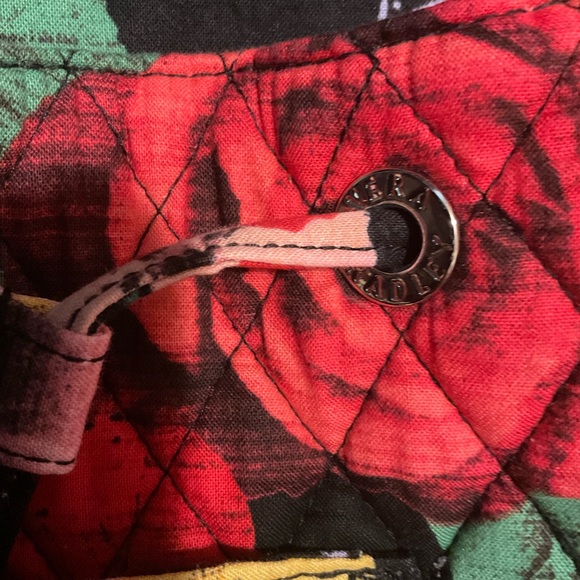 Vera Bradley Rose Havana Drawstring Backpack - Picture 6 of 7